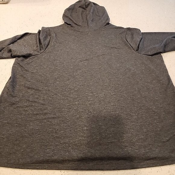quacker factory 2x Gray Hooded Sweater Pearl Embellished Long Sleeve Soft - Picture 7 of 7